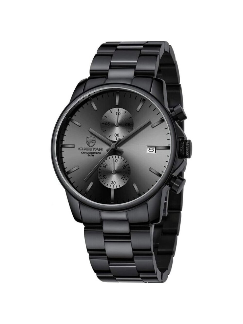 ⚡Black Grey Men Watches with Black Stainless Steel and Metal Casual Waterproof